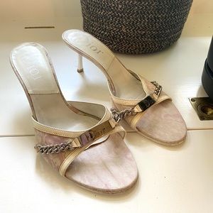 Dior Y2k pink print heels